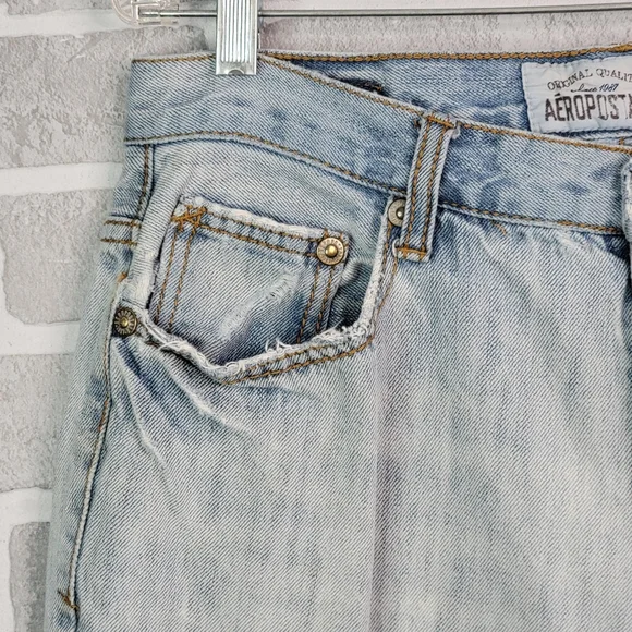Aeropostale Benton Original Bootcut Wide Leg Thrashed Denim Jeans Men's Size 32 - Picture 8 of 16